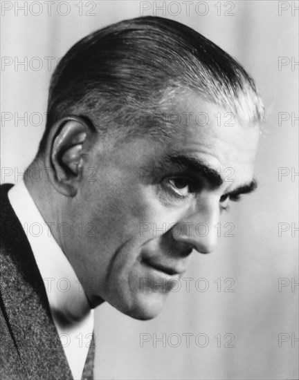 Actor Boris Karloff, Portrait, 1942