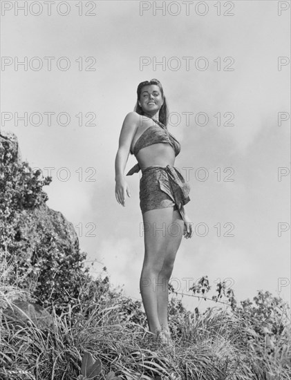 Esther Williams, on-set of the Film "Pagan Love Song", 1950
