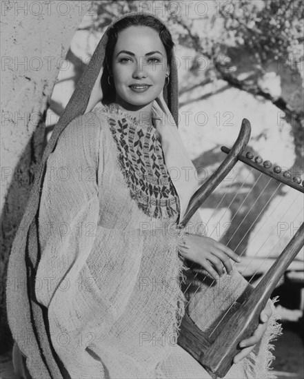 Betta St. John, on-set of the Film "The Robe", 1953