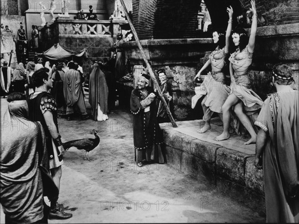 Richard Burton (right), on-set of the Film "The Robe", 1953