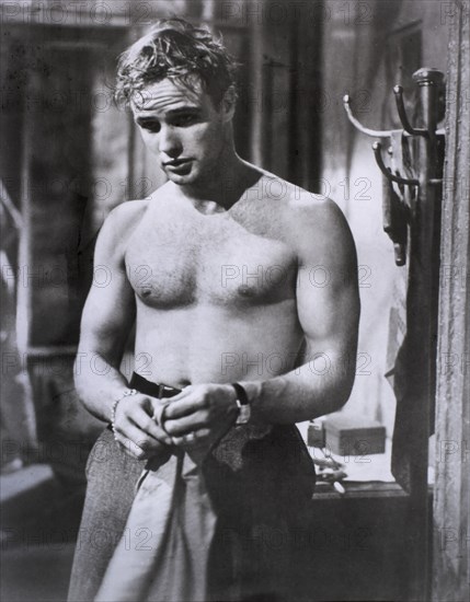 Marlon Brando, on-set of the Film "A Streetcar Named Desire", 1951