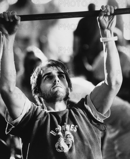 Tom Cruise, on-set of the Film "Born on the Fourth of July", 1989