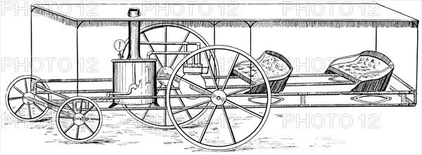 Steam Carriage by Frank Vanell, USA, Illustration, circa 1895