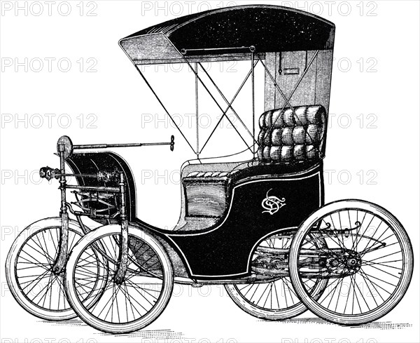 Dey-Griswold Electric Phaeton, Dey-Griswold Co. New York, USA, Illustration, circa 1896