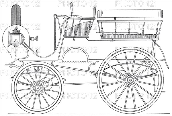 Sweany Steam Carriage, Chas S. Caffrey Co., Camden New Jersey, USA, Illustration, circa 1895
