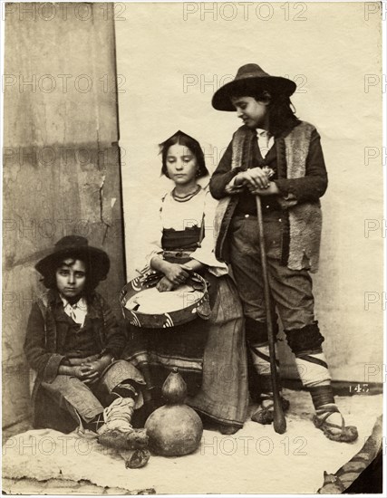 Three Italian Children, circa 1870