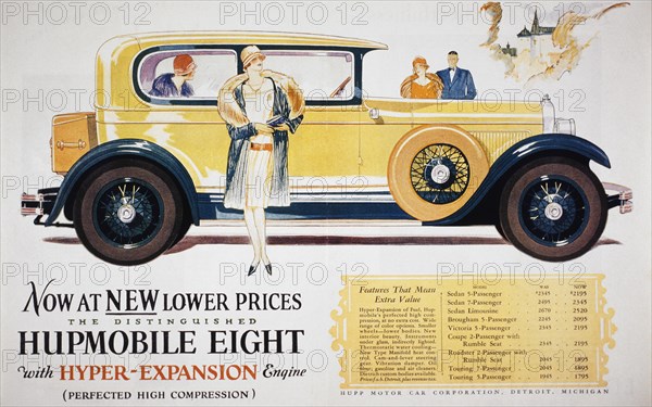 Advertisement for Hupp Motor Car  Company, 1927