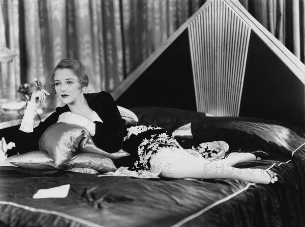 Bebe Daniels, on-set of the Film “My Past”, 1931