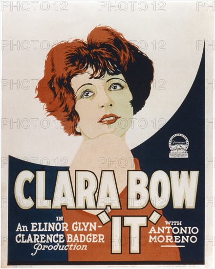 Clara Bow, Poster for the Silent Film “IT”, 1927