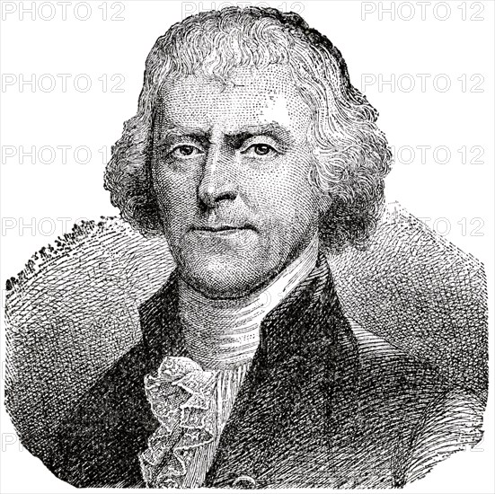 Thomas Jefferson (1743-1826), 3rd President of the United States, Engraving, 1889