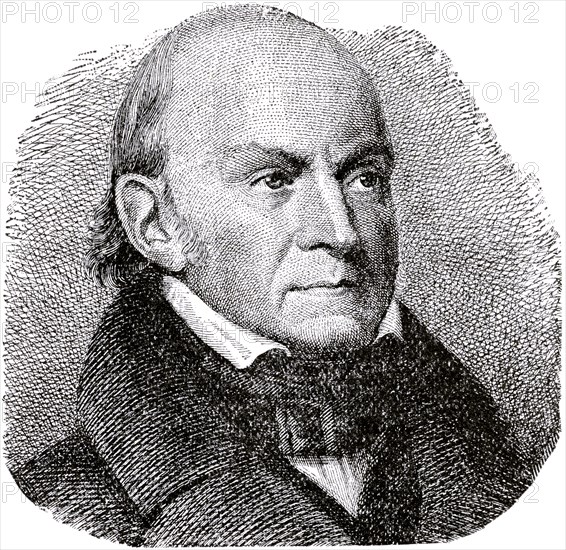 John Quincy Adams (1767-1848), 6th President of the United States, Engraving, 1889