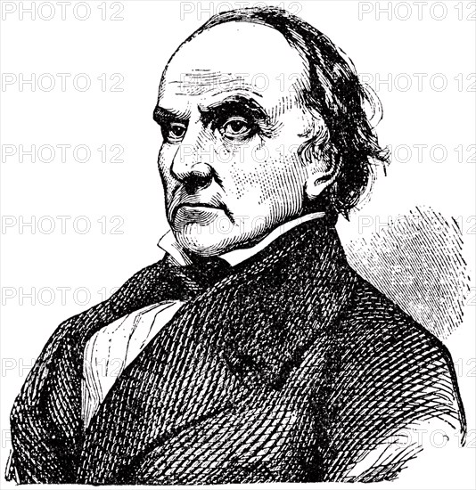 Daniel Webster (1782-1852), American Senator and Statesman, Engraving, 1889