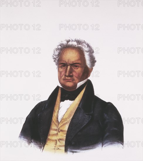 Major Ridge, Nunnadihi, Cherokee Chief, Painting by Charles Bird King, circa 1835