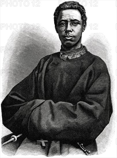 Galla Monk from Limu Tribe of Enarea, Africa, Illustration, 1885