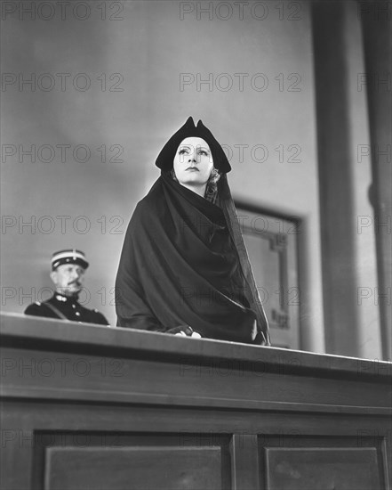 Greta Garbo on-set of the Silent Film, "The Kiss", 1929