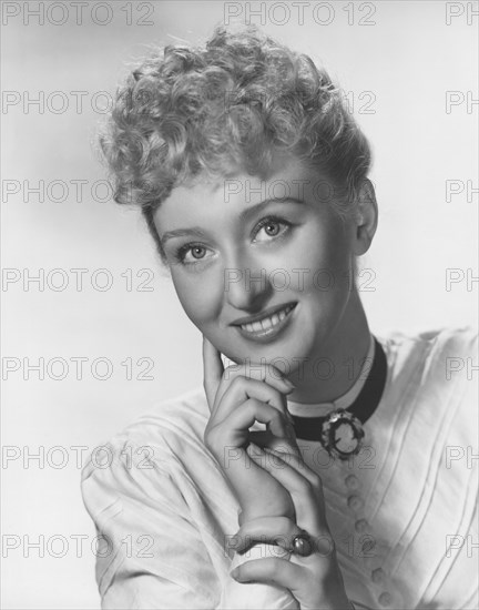 Celeste Holm, on-set of the Film, "Chicken Every Sunday", 1948