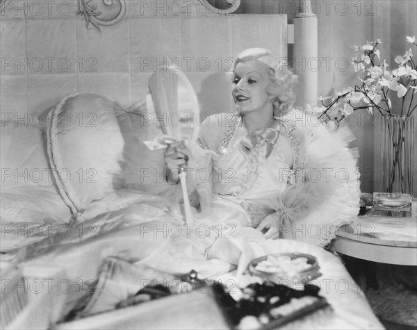 Jean Harlow, on-set of the Film, "Dinner at Eight", 1933