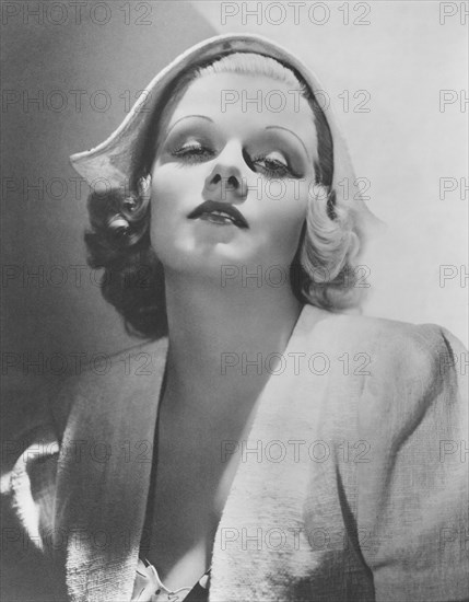 Jean Harlow, on-set of the Film, "Saratoga", 1937