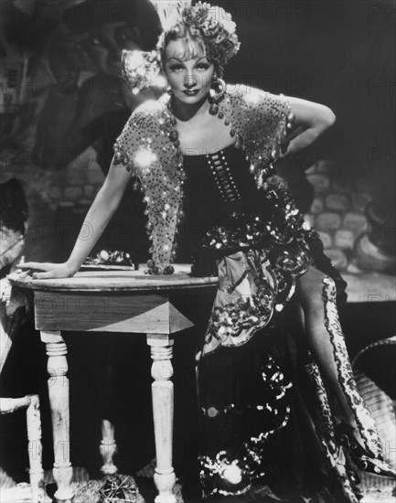 Marlene Dietrich, on-set of the Film, "The Devil is a Woman", 1935