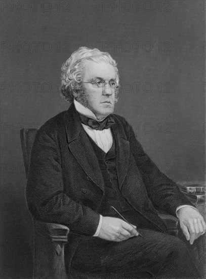 William Makepeace Thackeray (1811-63), English Novelist, Portrait, Engraving, 1872