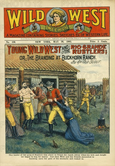 Cover of Wild West Weekly Magazine, No. 136, May 26, 1905