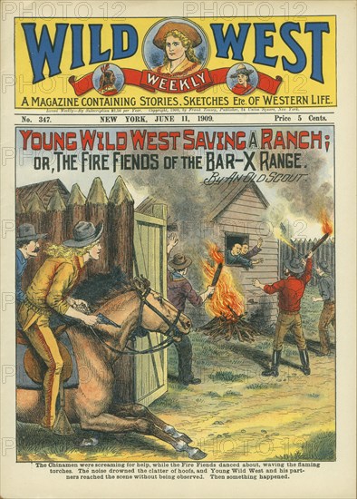 Cover of Wild West Weekly Magazine, No. 347, June 11, 1909