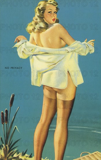 "'No Privacy", Mutoscope Card, 1940s