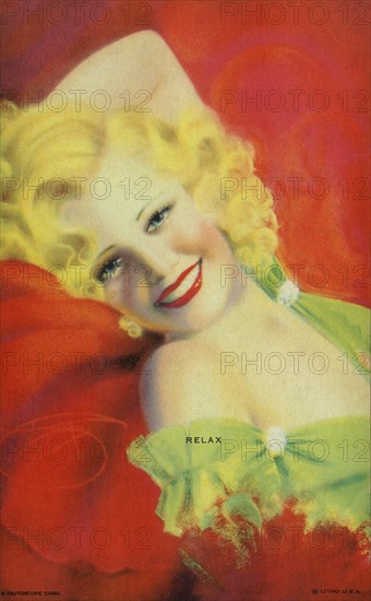 "Relax", Mutoscope Card, 1940s