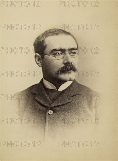 Rudyard Kipling (1865-1936), English Poet and Novelist, Portrait, 1900