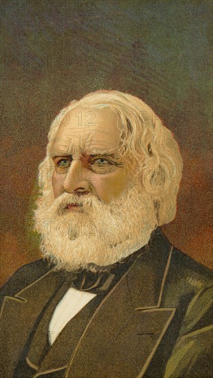 Henry Wadsworth Longfellow (1807-82), American Poet and Educator, Portrait, circa 1882