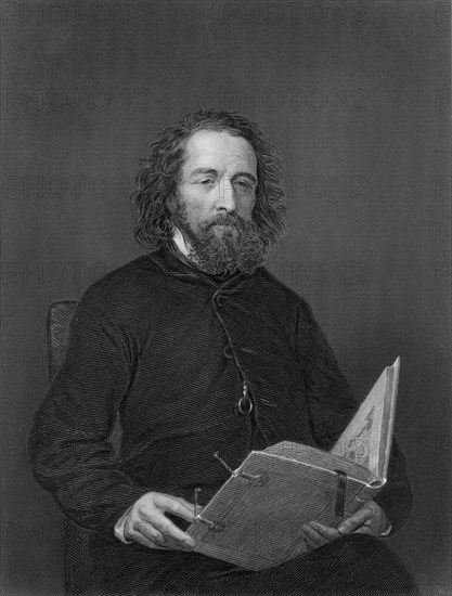 Alfred, Lord Tennyson (1809-92), Noted English Poet, Portrait,