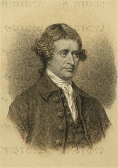 Edmund Burke (1729-97), Irish Statesman, Author and Political Theorist, Portrait, Engraving after Painting by G. Romney, 1870's