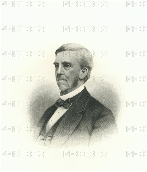 Oliver Wendell Holmes, Sr (1809-94), American Doctor, Educator, Poet, & Author, Portrait, Engraving, 1876