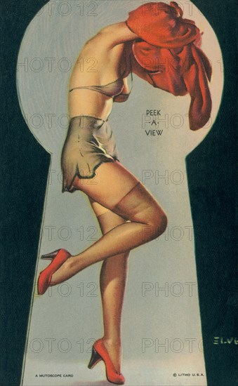 "Peek-A-View", Mutoscope Card, 1940s
