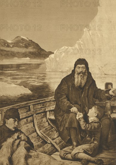 Last Voyage of Henry Hudson, Illustration from Painting by John Collier