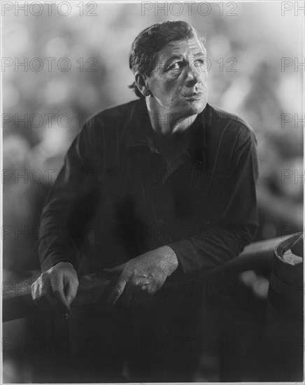 George Bancroft, on-set of the Film, "The Docks of New York", 1928