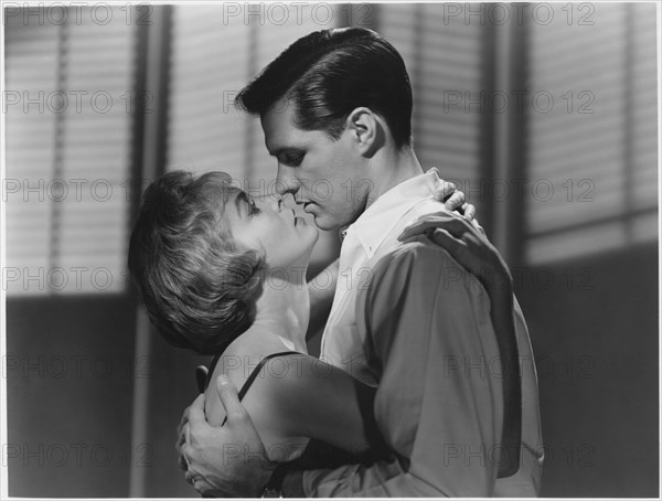 Janet Leigh, John Gavin, on-set of the Film, "Psycho", 1960