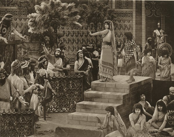 Marriage Market Scene during Ancient Babylonian Story as part of the Silent Film, "Intolerance", by D.W. Griffith, 1916