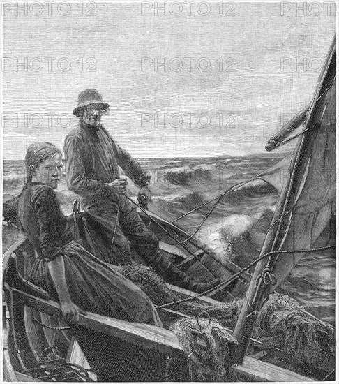 Cityscape, Gulf of Finland, Helsinki, Finland, Harper's New Monthly Magazine, Illustration, January 1891