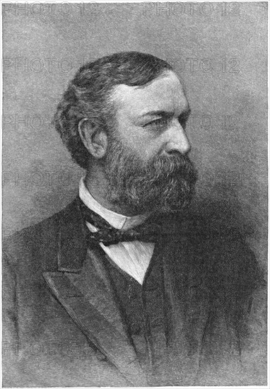 William Freeman Vilas (1840-1908), Civil War Officer and Wisconsin, USA Senator, Portrait, Harper's New Monthly Magazine, Illustration, April 1891,