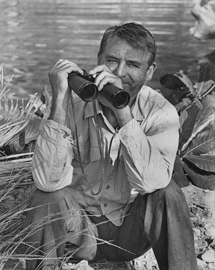 Cary Grant, on-set of the Film, "Father Goose", Universal Pictures, 1964