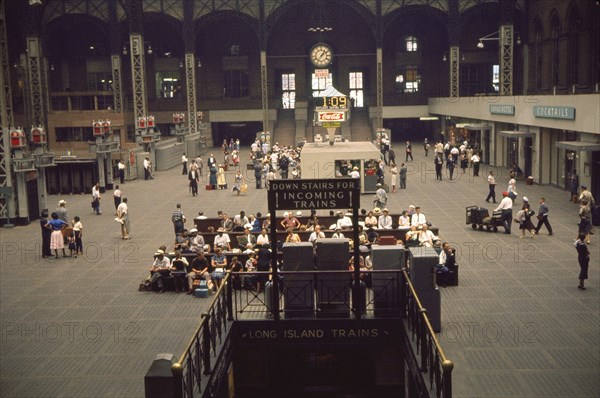 Pennsylvania Station, Main Concourse, New York City, New York, USA, July 1961