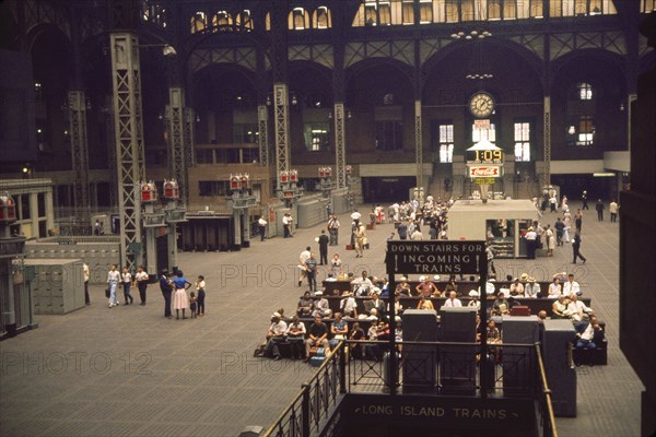 Pennsylvania Station, Main Concourse, New York City, New York, USA, July 1961