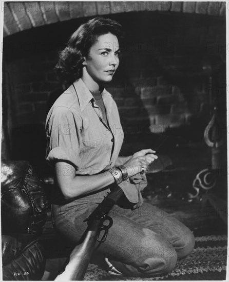 Jennifer Jones, on-set of the Film, "Ruby Gentry", 20th Century-Fox, 1952