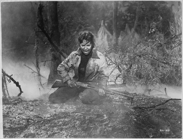 Jennifer Jones, on-set of the Film, "Ruby Gentry", 20th Century-Fox, 1952