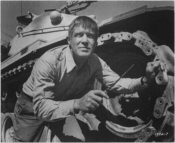 George Peppard, on-set of the Film,"Tobruk", Universal Pictures, 1967