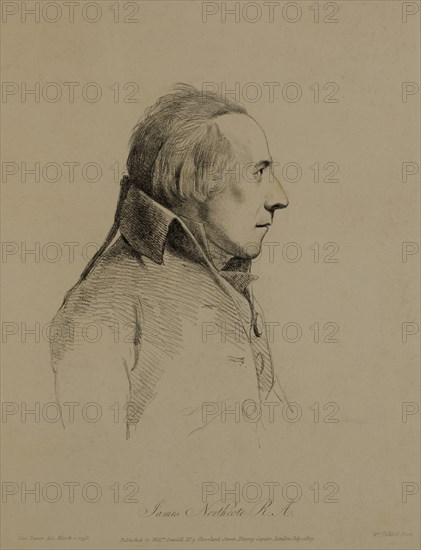 James Northcote, R. A., Etching by William Daniel from Original 1793 Portrait by George Dance, 1809