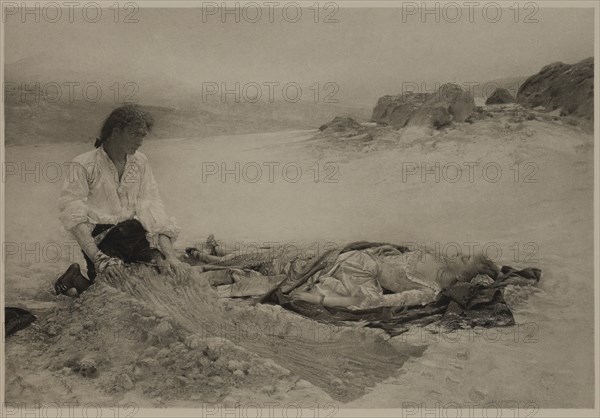 Death of Manon Lescaut, Photogravure Print from the Original Painting by Pascal Dagnan-Bouveret, The Masterpieces of French Art by Louis Viardot, Published by Gravure Goupil et Cie, Paris, 1882, Gebbie & Co., Philadelphia, 1883