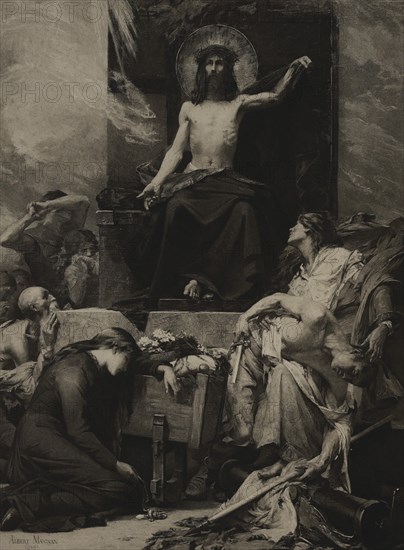 Christ's Invitation to the Afflicted, Photogravure Print from the Original 1879 Painting by Albert Maignan, The Masterpieces of French Art by Louis Viardot, Published by Gravure Goupil et Cie, Paris, 1882, Gebbie & Co., Philadelphia, 1883