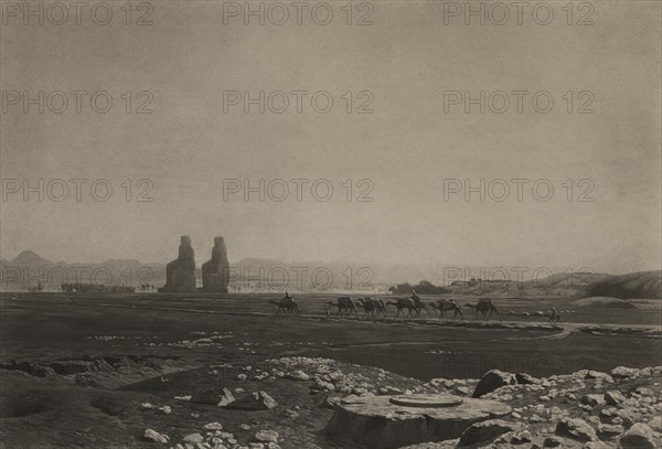 The Plain of Thebes, Egypt, Photogravure Print from the Original Painting by Jean-Léon Gérôme, The Masterpieces of French Art by Louis Viardot, Published by Gravure Goupil et Cie, Paris, 1882, Gebbie & Co., Philadelphia, 1883